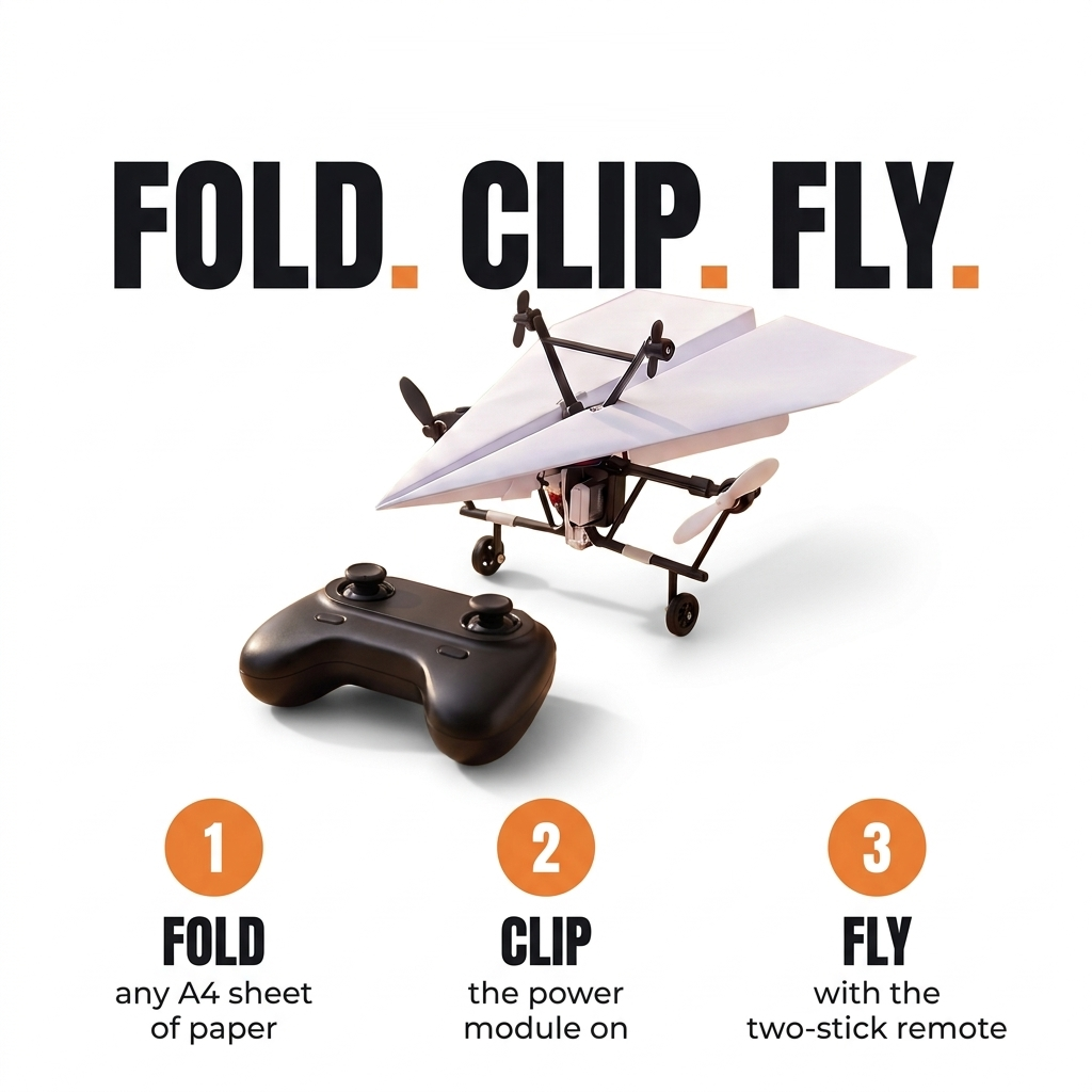 Fold. Clip. Fly.